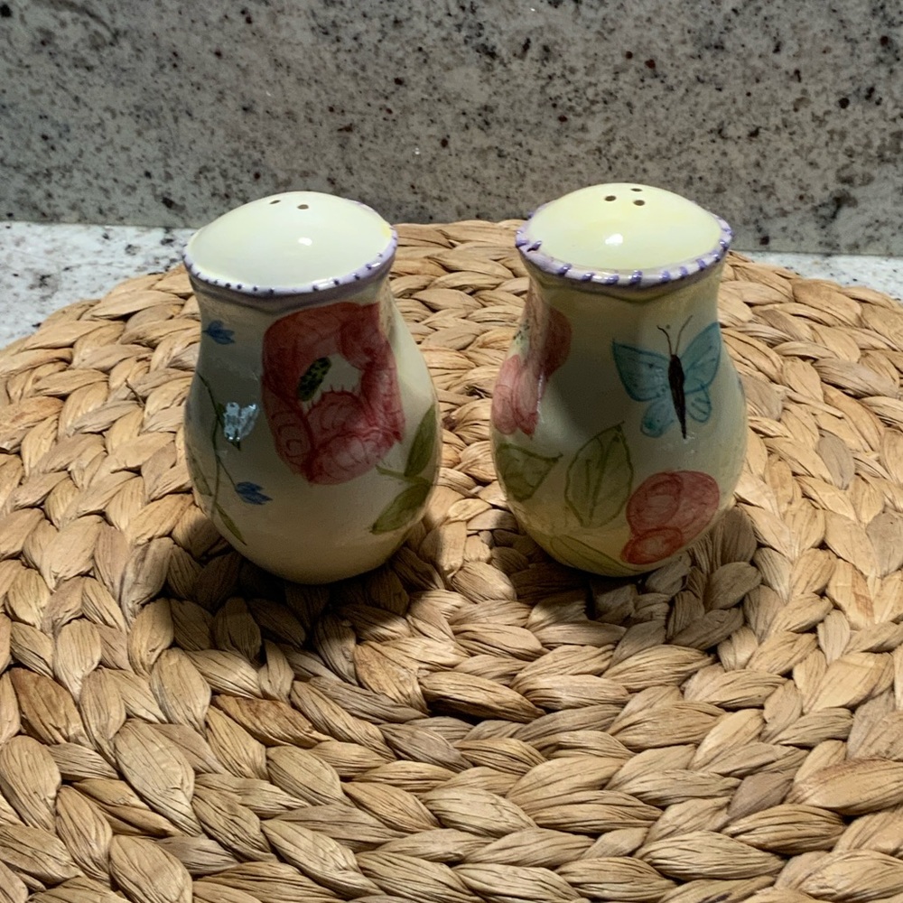 Floral Ceramic Salt and Pepper Shakers